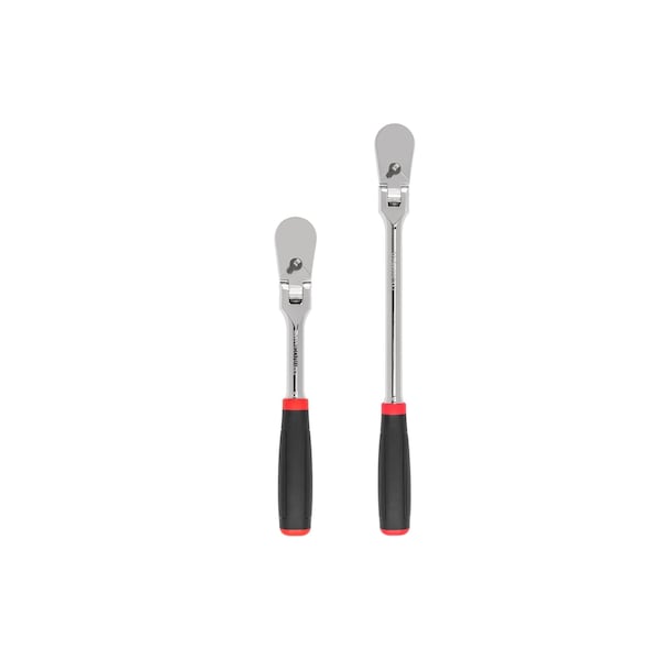 1/2 Inch Drive Flex Head Comfort Grip Ratchet Set, 2-Piece (10-1/2, 14 in.)